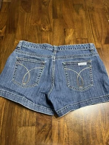 Pantaloncini jeans Calvin Klein da donna 4 pollici con tasca a taglio di maiale taglia 16 - Foto 1 di 8