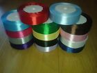 25 yards (22 m) Satin Ribbon 1" (25mm) 15 Colours Blue Pink Green Red White etc