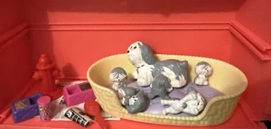 Vintage 1992 Kenner Littlest Pet Shop LPS Schaf Hund Mama & Babys Komplett Lot - Bild 1 von 3