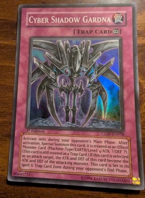 Yugioh Trading Card: Cyber Shadow Gardna CDIP-EN058 Super Rare 1ST ED LP - Image 1 of 2