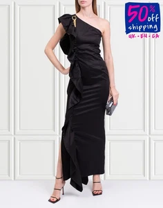 RRP€728 ROBERTO CAVALLI CLASS One-Shoulder Gown IT44 US8 UK12 L Made in Italy - Picture 1 of 9