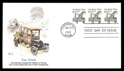 Mayfairstamps US FDC 1987 Tow Truck 1920s First Day Cover aau_41175 - Image 1 of 2