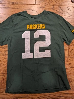 Camiseta Nike Green Bay Packers Aaron Rodgers Adulto Grande L NFL Verde #12 Foto 1 de 3