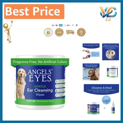 Soothing Ear Cleansing Wipes for Pets - Reduces Odor, Infections, & Scratching - Image 1 of 4