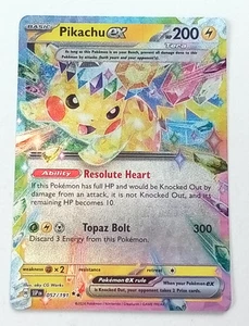 Tarjeta Pokémon Pikachu Ex 57/191 Surging Sparks Holo Rara 2024 - Imagen 1 de 3