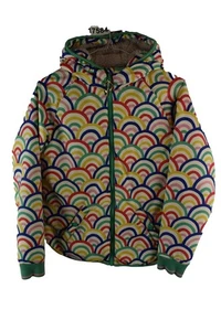 MINI BODEN Multicoloured Padded Jacket size 11-12Y Girls Full Zip Winter Hooded - Picture 1 of 8