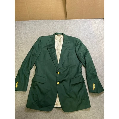 Paul Stuart Men's Green Wool Gold button Blazer Sport Coat Size 41 Tall Long - Image 1 of 4
