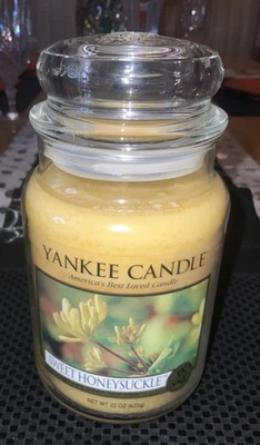 Yankee Candle Sweet  Honeysuckle 22 oz Jar  NEW - Image 1 of 4