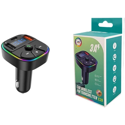 FM Music Broadcasting Car Wireless FM Transmitter Broadcast Frequency Range - Image 1 of 4