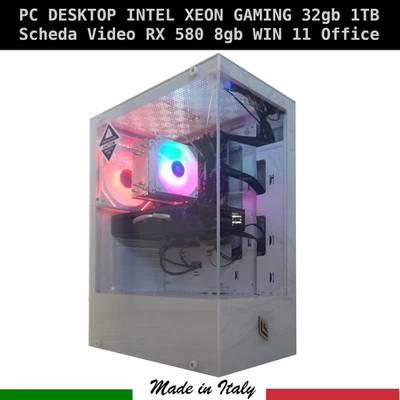 PC Desktop Gaming | Intel 14-Core | AMD 580 8GB | 32GB RAM | 1TB NVMe | Win 11 - Immagine 1 di 4