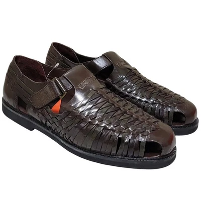 Ciervos Ciervos Hombres Bambú 2 Tejidos Huarache Pescador Sandalias Talla US 11M Marrón Oscuro Foto 1 de 4