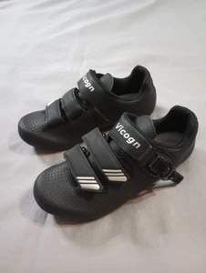 Scarpe Ciclismo Vicogn Unisex 37 Donna 6,5 Uomo 4,5 Nero Cinghie Regolabili - Foto 1 di 9