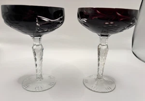 Lausitzer Rojo Profundo Champagne Coupés Uvas - Perfecto Para Navidad - 2 Disponibles - Imagen 1 de 12