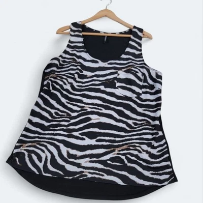 Camiseta sin mangas Milano XL estampado animal cebra talla XL espalda lisa Foto 1 de 4