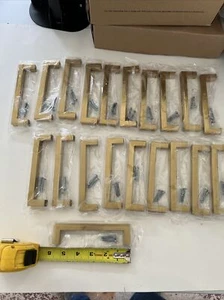 Ravinte 20er-Pack 5 Zoll Gold Schrankgriffe gebürstetes Messing Schrankgriffe quadratisch - Bild 1 von 3