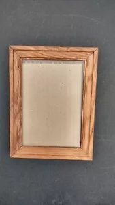 Marco de fotos con impresión artística de madera maciza de roble para fotos de 5 x 7 reales 8 3/4 x 6 3/4 - Imagen 1 de 6