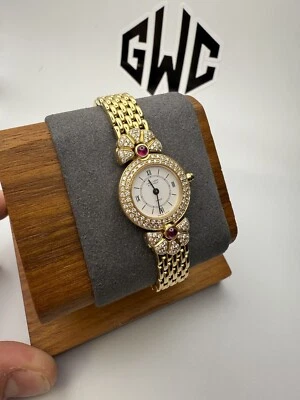 Van Cleef & Arpels 122965B2 Yellow Gold Diamond & Ruby 21mm White Dial Ladies - Image 1 of 4