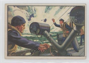 1954 Bowman US Navy Victories Blue Back Y Gun Helps Defeat Enemy #16 z6d