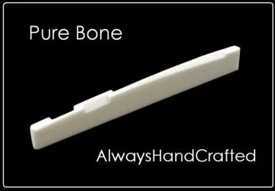 AlwaysHandCrafted Compensated BONE SADDLE for MARTIN Acoustic Guitar - Image 1 of 4