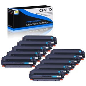 10 Stück Cyan CF411X Tonerkartusche passend für HP LaserJet Pro M477fnw M452nw M377dw - Bild 1 von 24