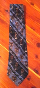 Circle S~Men's Tie~By Sidran~Boot Spurs Pattern~100% Silk~Multicolored~New - Picture 1 of 10