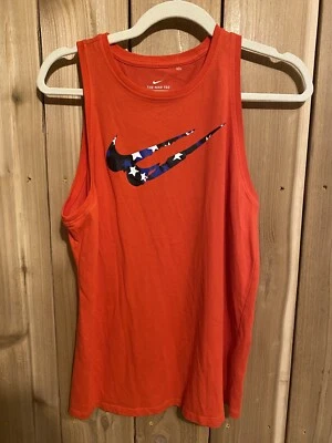 Nike dri Fit красный без рукавов w синий чек размер m новый без ЯРЛЫКОВ - Изображение 1 из 2