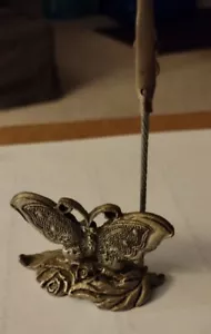 Pewter Recipe Card Holder Butterfly Design - Foto 1 di 10