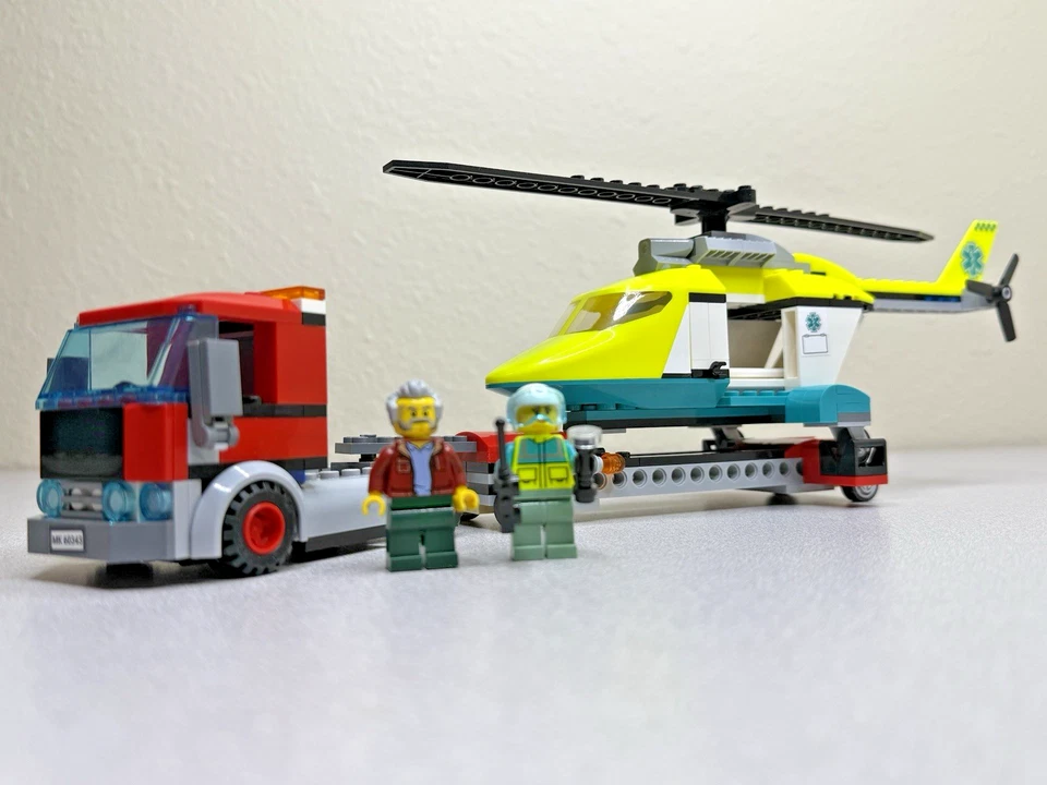 LEGO City  Rescue Helicopter Transport 60343 Complete w/ instructions- no box - Image 1 of 4