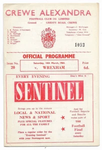 1963/64 Division 3 - CREWE ALEXANDRA v. WREXHAM - Picture 1 of 2