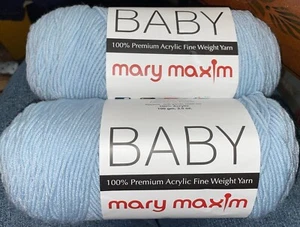 Mary Maxim Baby yarn, Mist, lot of 2 (306 yds each) - Picture 1 of 3