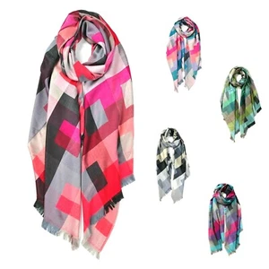 Seasons Boutique dichter Seidenschal cool Gitter Frau Mädchen UK - Bild 1 von 8