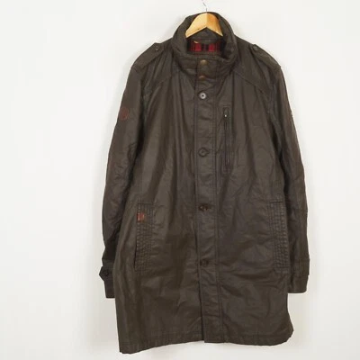 CAMEL ACTIVE Hombres Abrigo Talla 4XL EU58 UK48 Botón Marrón Algodón Aislado - Imagen 1 de 4