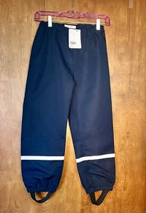 H&M Lined Black Snow Ski Outdoor Youth Boys Girls Pants Adjustable Sz 7-8 NWT - Picture 1 of 7