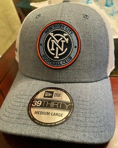 New York City FC Heather New Era Team Stitch Neo 39THIRTY Calce Elástico Sombrero/Gorra - Imagen 1 de 4