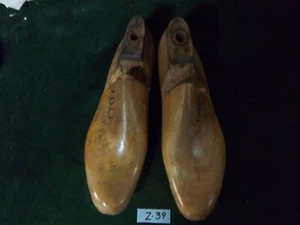 PAR de zapatos industriales vintage años 40 madera talla 10 D Marina de los Estados Unidos dura fábrica #Z-39 - Imagen 1 de 5