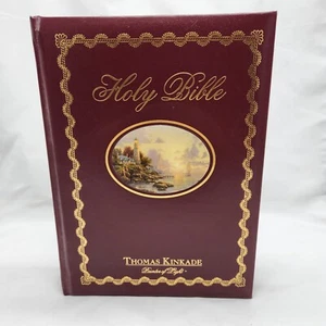 Thomas Kinkade Holy Bible NKJV 2002 Padded Hardcover Nelson Painter Of Light - Foto 1 di 11