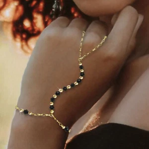 Ring Finger Hand Harness Hand Chain Customized with Crystals - Picture 1 of 10