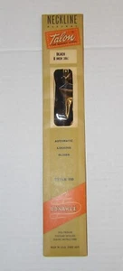 Vintage Talon 9" schwarz Ausschnitt Knopfleiste Donahue Reißverschluss neu aus altem Lagerbestand 1955 - Bild 1 von 3