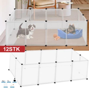 12x Freigehege Kaninchen Hasenstall Gittergehege Welpenauslauf Kunststoffplatte - Bild 1 von 16