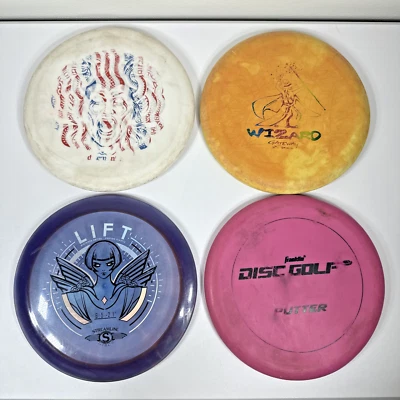 Variety Brand Disc Golf Lot Yellow Purple Pink White Wizard Franklin Etc - Image 1 of 4