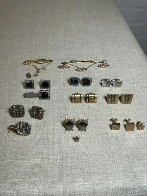 Lote de clips de corbata de gemelos vintage Estate. WMU, boicot’s, caballeros, 25 piezas Foto 1 de 4
