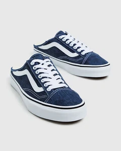 NEW VANS Style 36 Mule Sneakers Stone Wash Dark Denim Blue - Picture 1 of 37