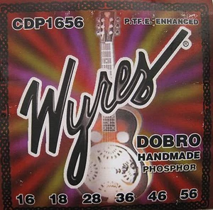 Wyres handgefertigte CDP1656 teflonbeschichtete Phosphor-Gitarrensaiten DOBRO - Bild 1 von 1