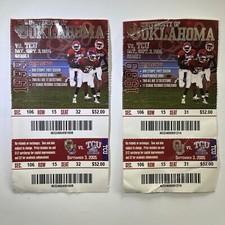 2005 Oklahoma Sooners v TCU Horned Frogs Full Tickets Adrian Peterson 63 yds 1 T