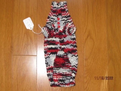 Hand Knit Unisex Dog Sweater size XXS Long PRICE REDUCED!! - Image 1 of 2