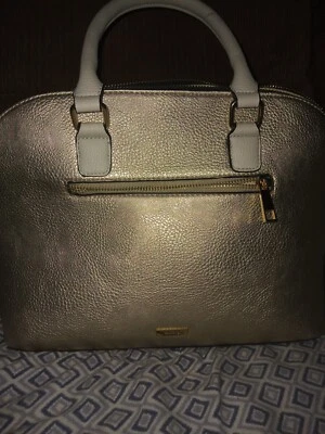 aldo metallic gold bag with brown handle - Image 1 of 2