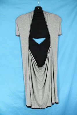 CABI #956 Negro/Gris JERSEY TEJIDO Reversible JERSEY Sudadera con Capucha Túnica Top Vestido M Foto 1 de 4