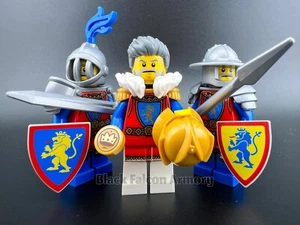Lego Castle Lot 3 Minifigures Lion Knights 10305 21325 Vintage Parts  10332 Mark - Picture 1 of 7