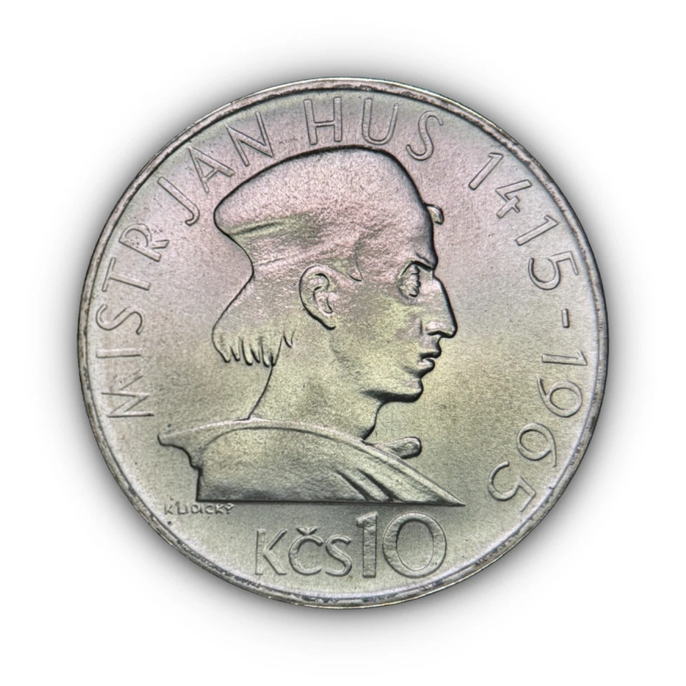 CZECHOSLOVAKIA. 1965, 10 Korun, Silver - Jan Hus - Image 1 of 4