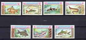 Tiere Fische Kampuchea 1983 (44) Yvert Nr. 426 Rechts 432 Entwertet - Bild 1 von 1